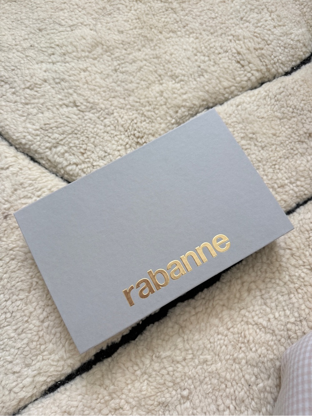 Rabanne Gold-Logo Gray Gift Box